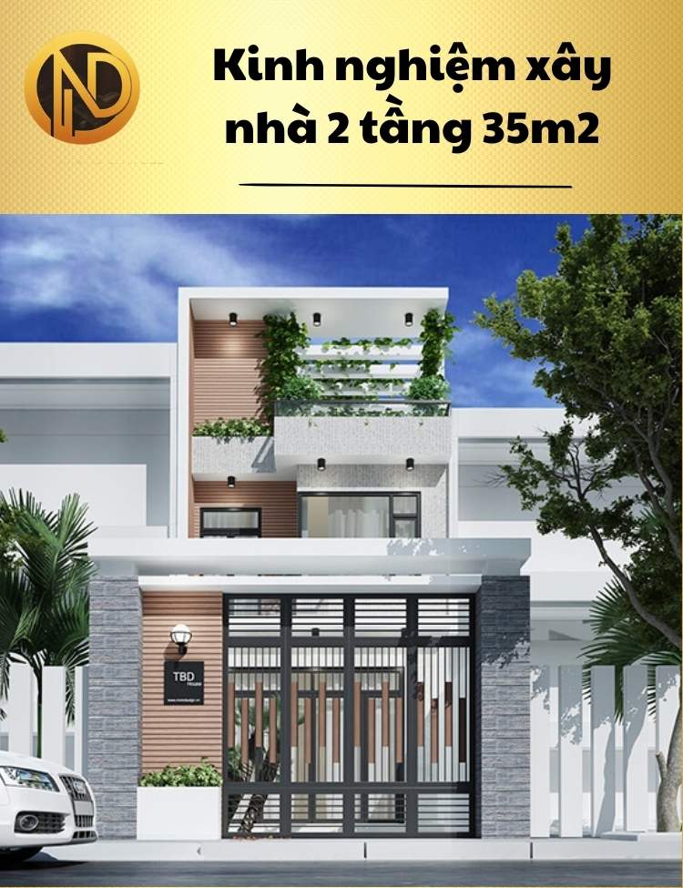 chi phí xây nhà 2 tầng 35m2