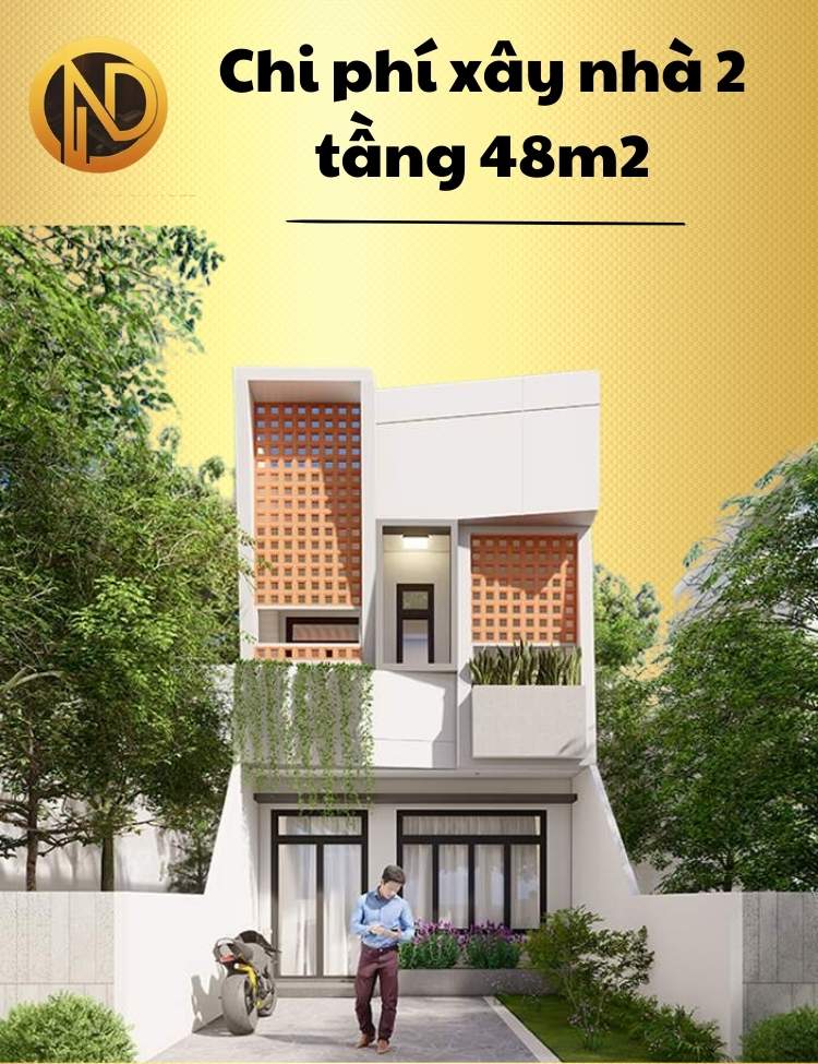 Chi phí xây nhà 2 tầng 48m2