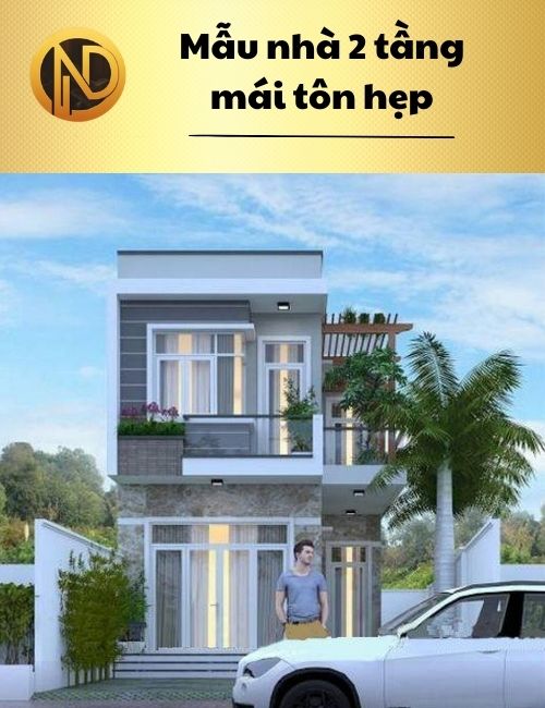 chi phí xây nhà 2 tầng mái tôn