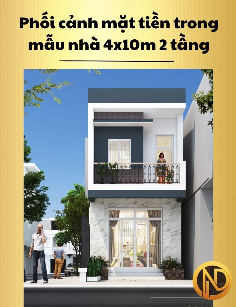 mẫu nhà 4x10m 2 tầng