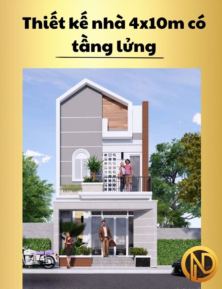 Thiết kế nhà 4x10m có tầng lửng