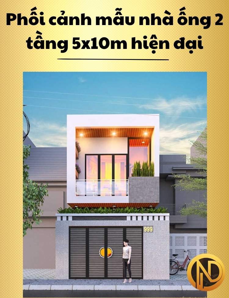 mẫu nhà 5x10m 2 tầng