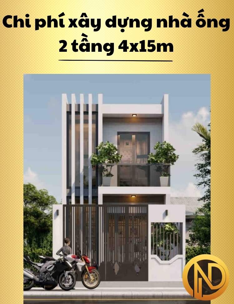 mẫu nhà ống 2 tầng 4x15m