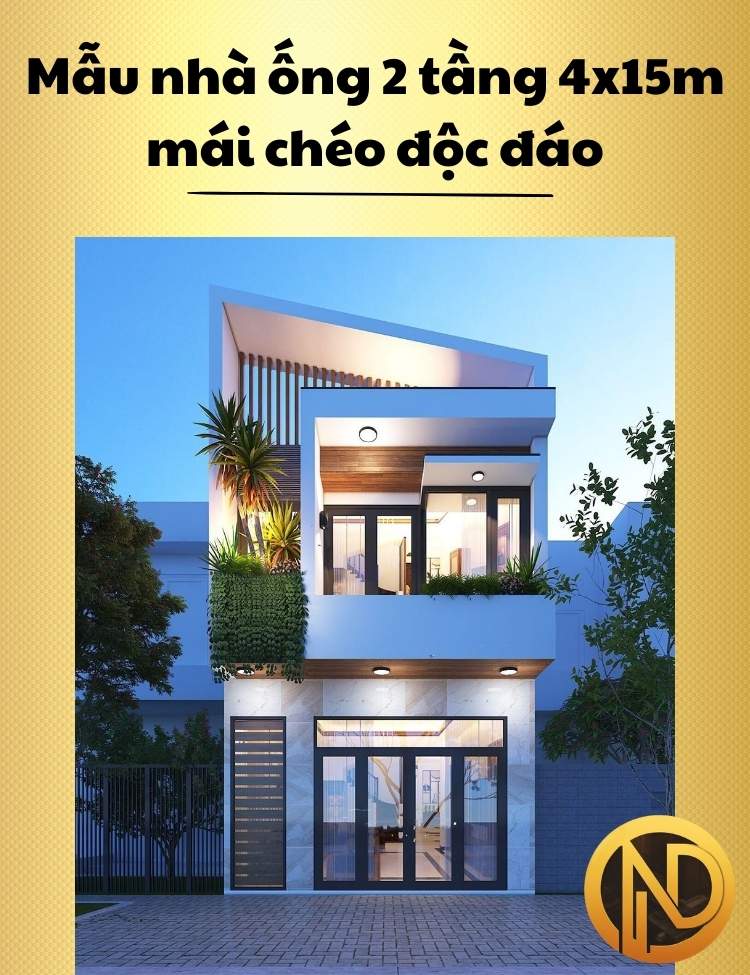 mẫu nhà ống 2 tầng 4x15m