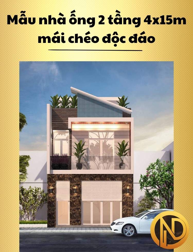 mẫu nhà ống 2 tầng 4x15m