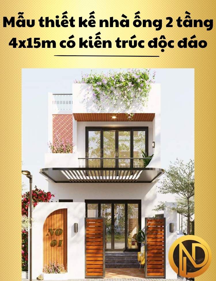 mẫu nhà ống 2 tầng 4x15m