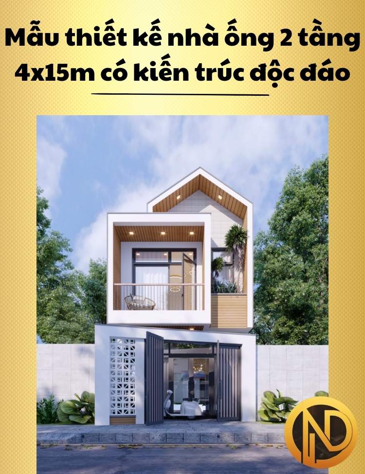 mẫu nhà ống 2 tầng 4x15m