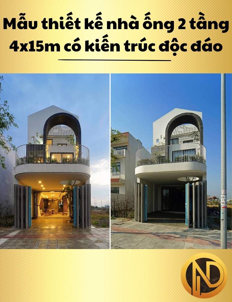 mẫu nhà ống 2 tầng 4x15m