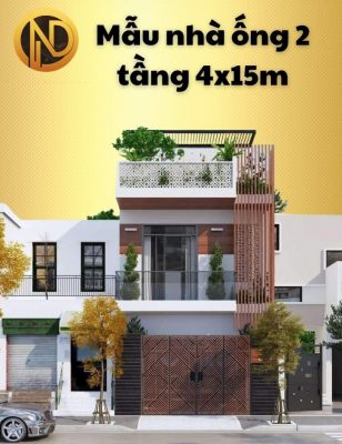 mẫu nhà ống 2 tầng 4x15m