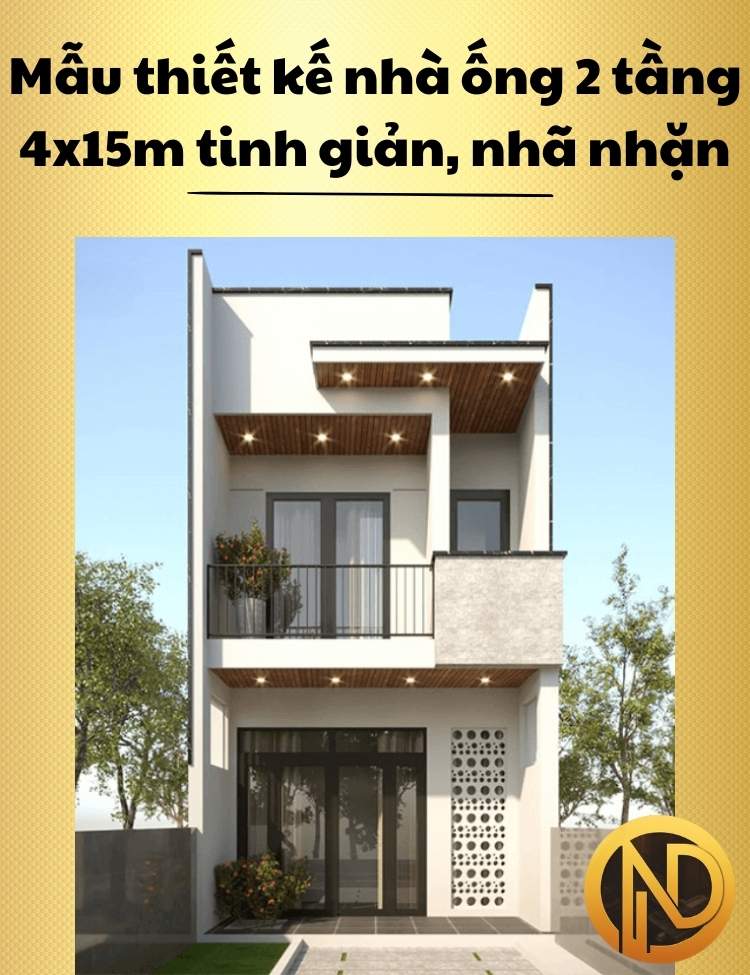 mẫu nhà ống 2 tầng 4x15m