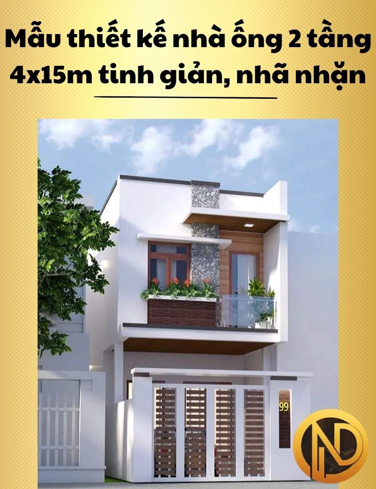 mẫu nhà ống 2 tầng 4x15m