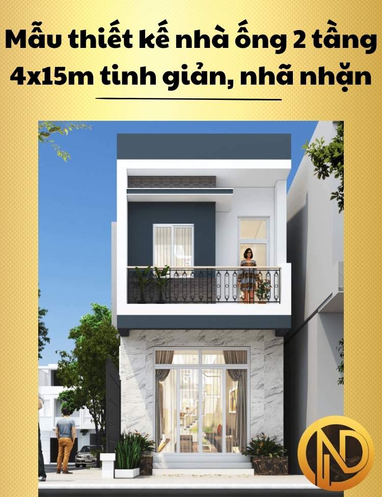 mẫu nhà ống 2 tầng 4x15m