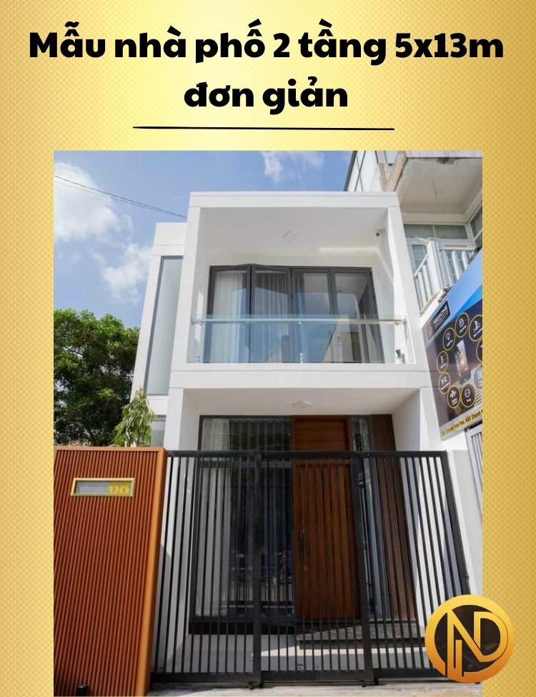 Mẫu nhà phố 2 tầng 5x13m đơn giản