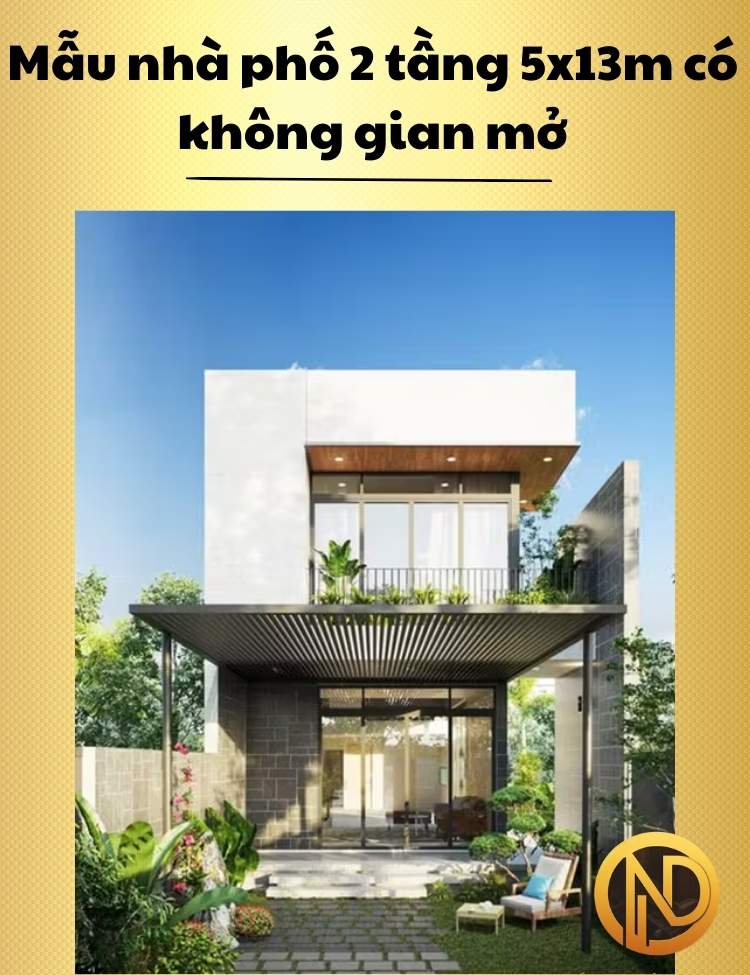 Mẫu nhà phố 2 tầng 5x13m có không gian mở