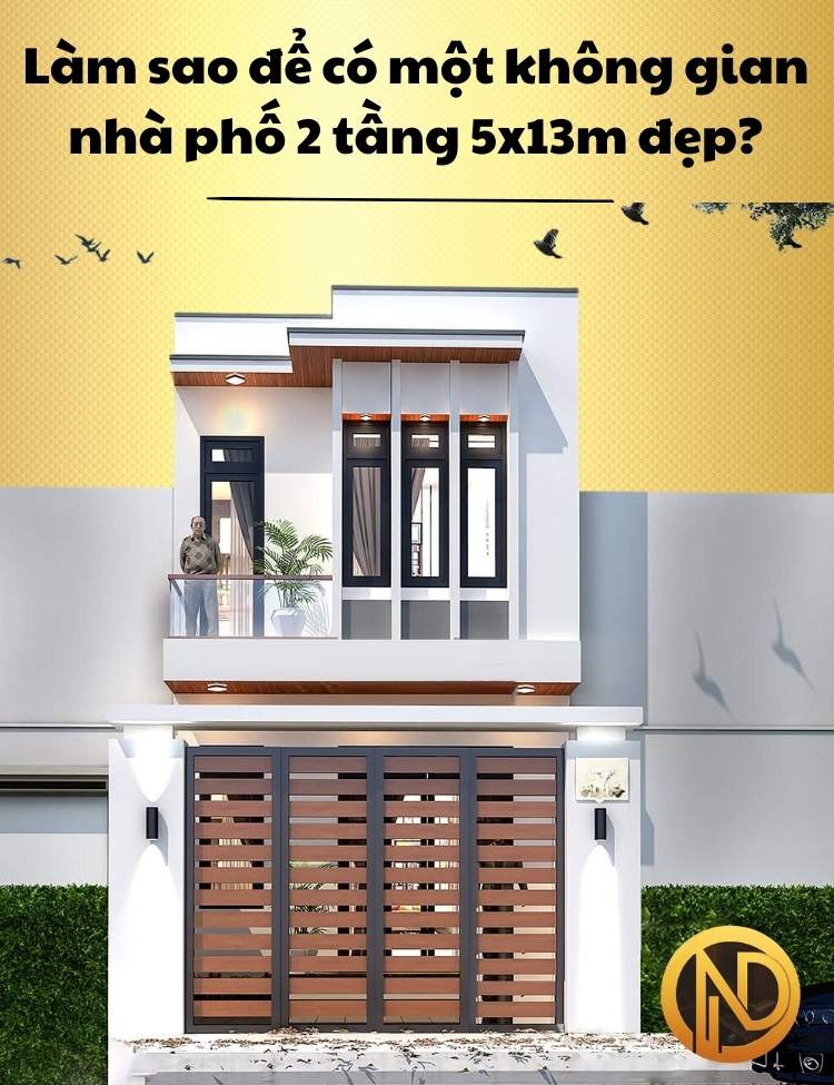 mẫu nhà phố 2 tầng 5x13m