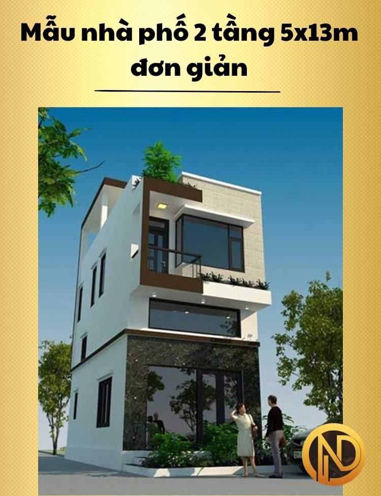 Mẫu nhà phố 2 tầng 5x13m đơn giản