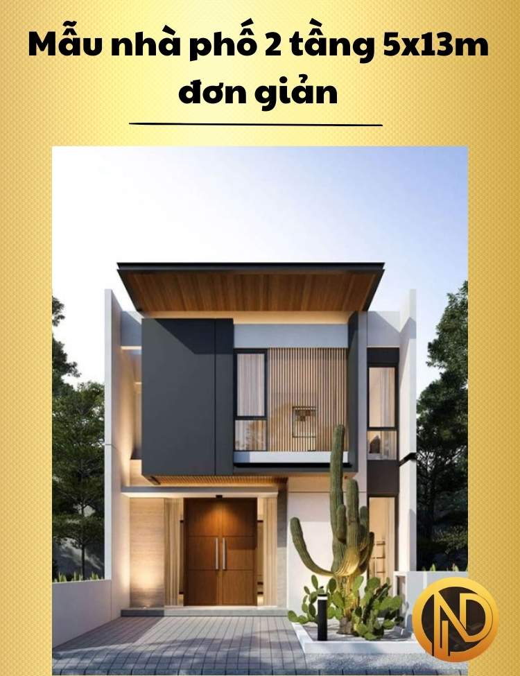 Mẫu nhà phố 2 tầng 5x13m đơn giản