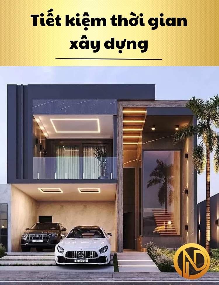 mẫu thiết kế nhà 2 tầng 7x13m