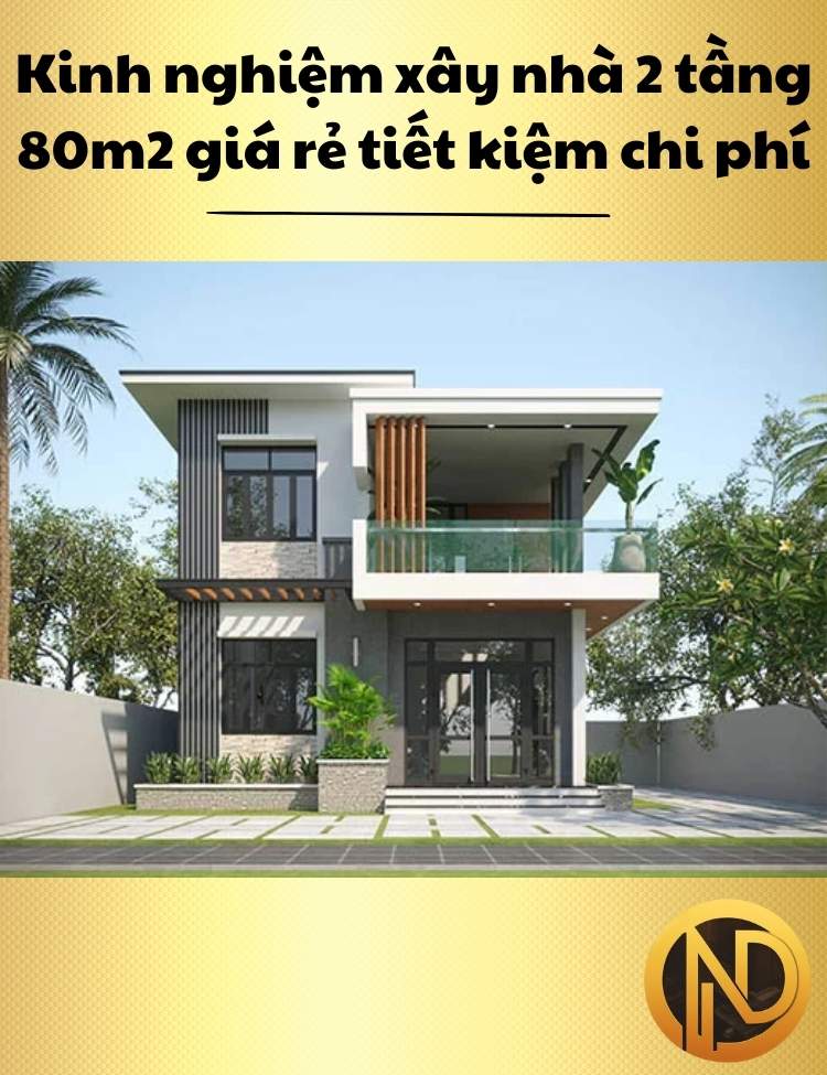 thiết kế nhà 2 tầng 80m2