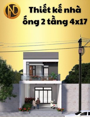 thiết kế nhà ống 2 tầng 4x17