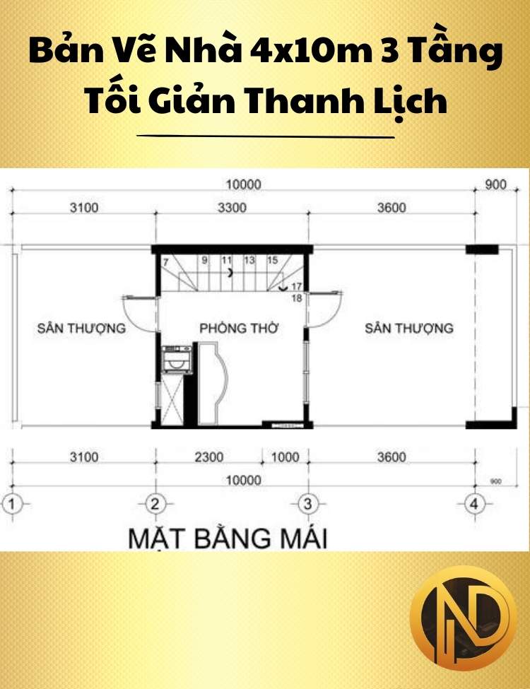 mẫu nhà 4x10m 3 tầng