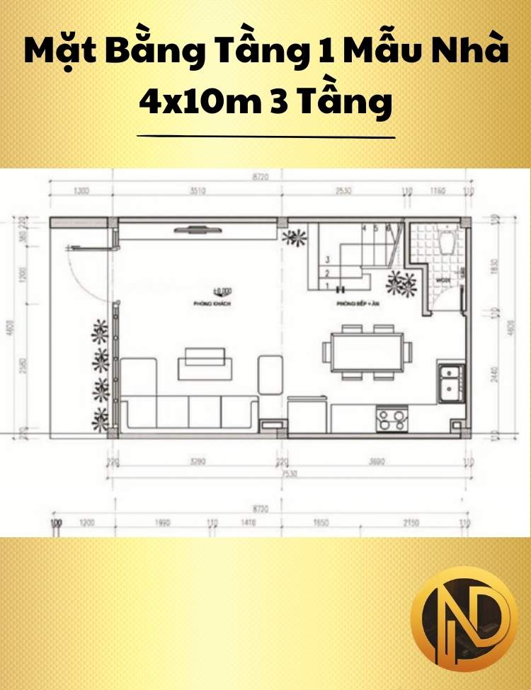 mẫu nhà 4x10m 3 tầng