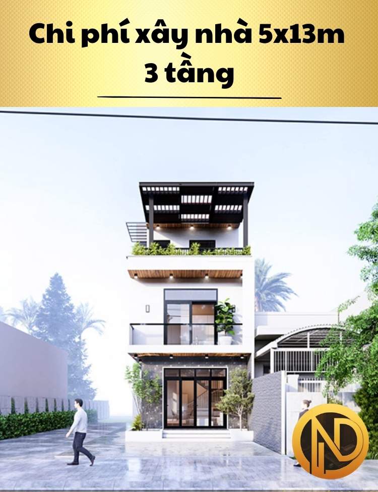 mẫu nhà 5x13m 3 tầng