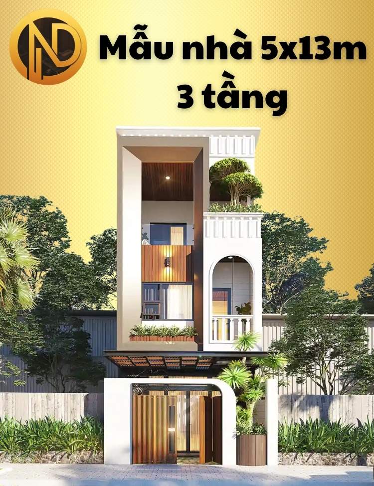 mẫu nhà 5x13m 3 tầng