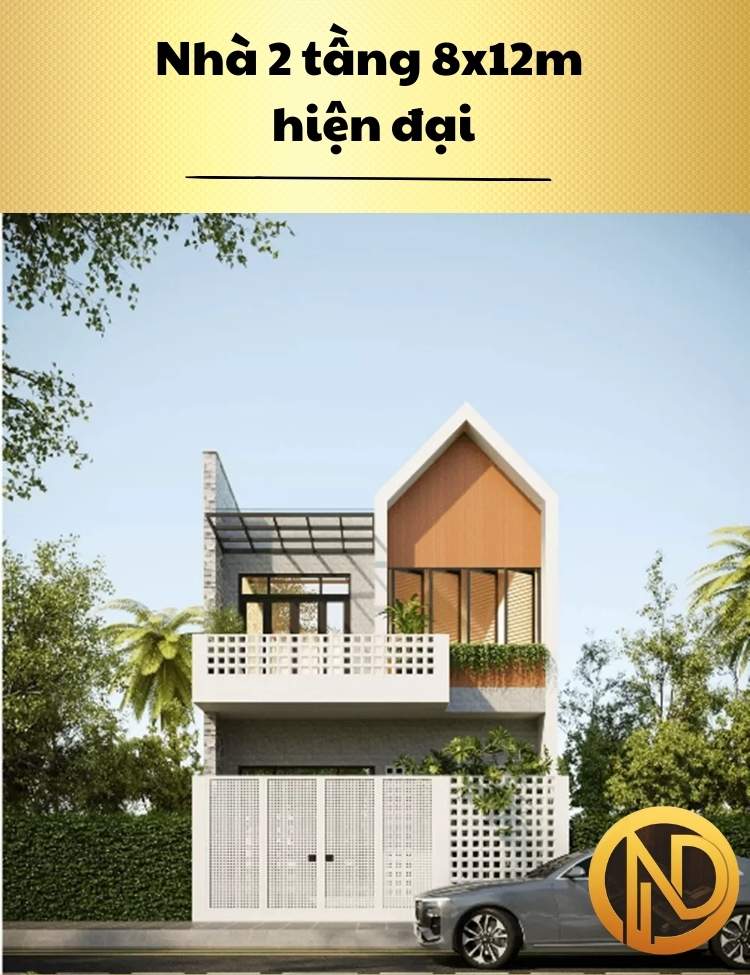 Nhà 2 tầng 8x12m hiện đại