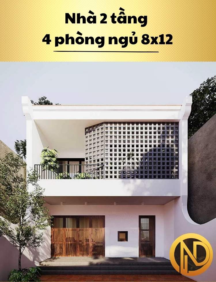 Nhà 2 tầng 4 phòng ngủ 8x12