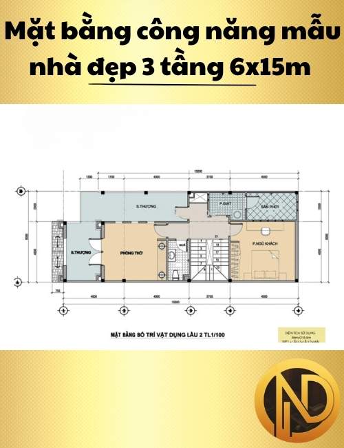 mẫu nhà đẹp 3 tầng 6x15