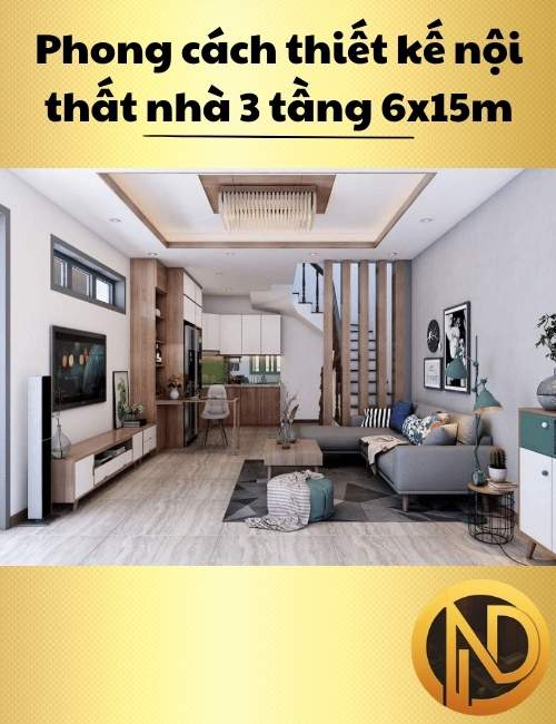 mẫu nhà đẹp 3 tầng 6x15