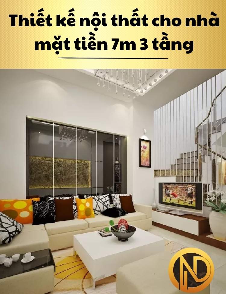 mẫu nhà mặt tiền 7m 3 tầng