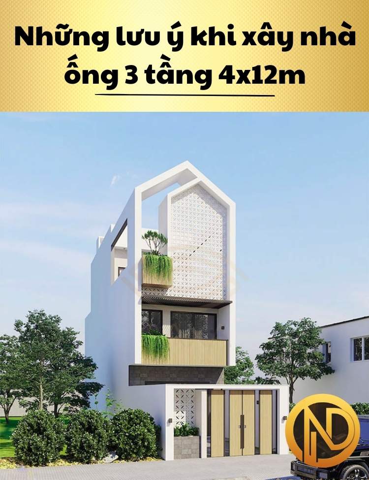 mẫu nhà ống 3 tầng 4x12m