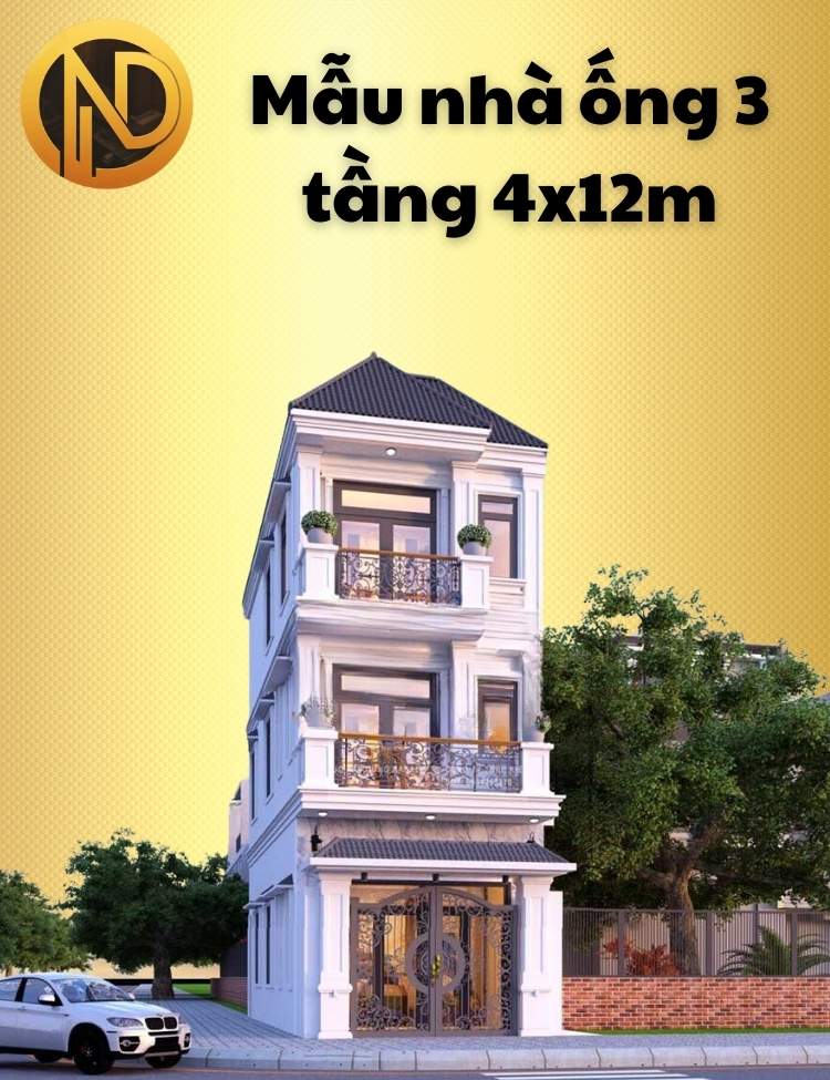 mẫu nhà ống 3 tầng 4x12m