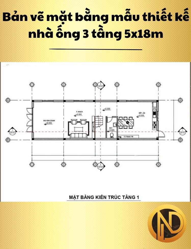 mẫu nhà ống 3 tầng mặt tiền 5x18m