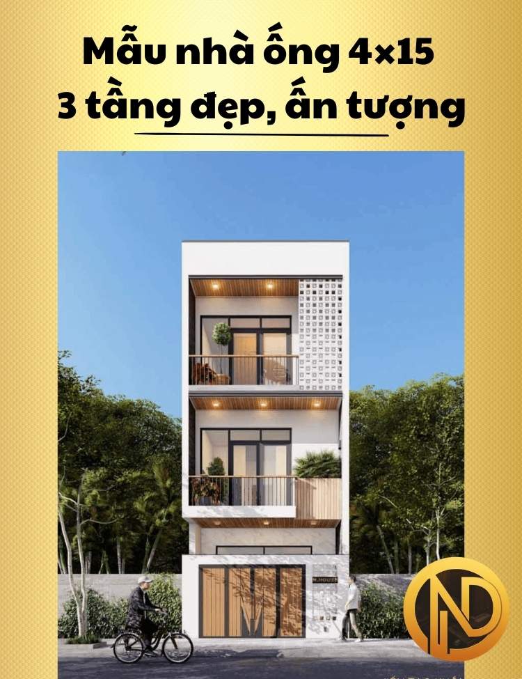 mẫu nhà ống 4x15 3 tầng