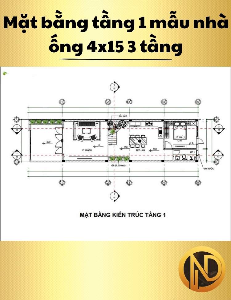 mẫu nhà ống 4x15 3 tầng