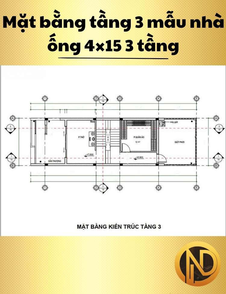 mẫu nhà ống 4x15 3 tầng