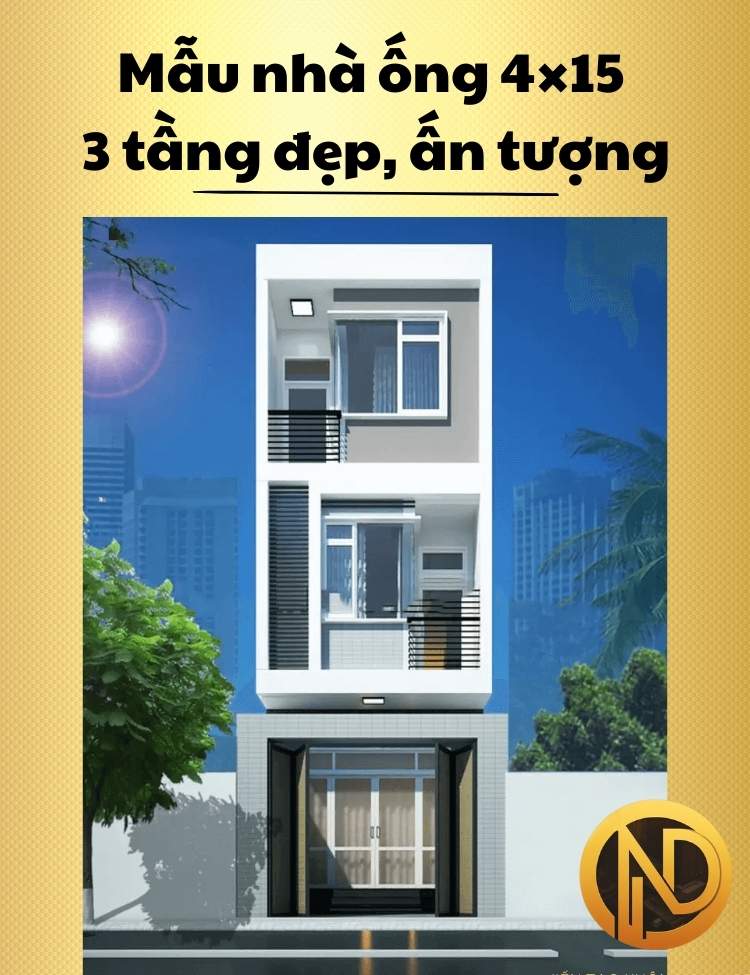 mẫu nhà ống 4x15 3 tầng