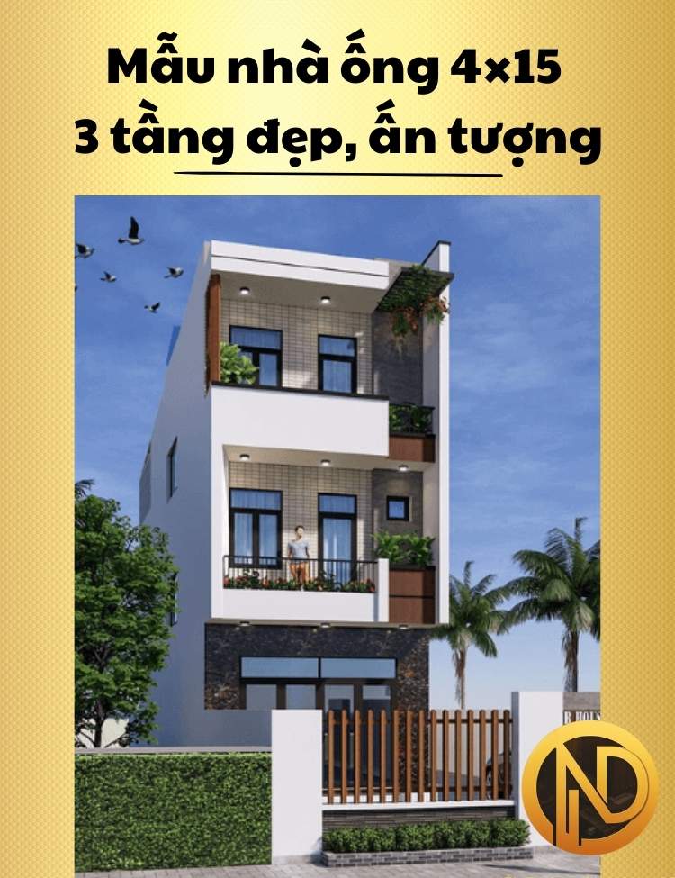 mẫu nhà ống 4x15 3 tầng