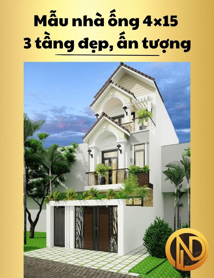 mẫu nhà ống 4x15 3 tầng