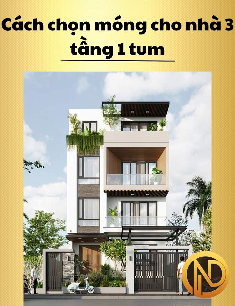 mẫu nhà phố 3 tầng 1 tum hiện đại