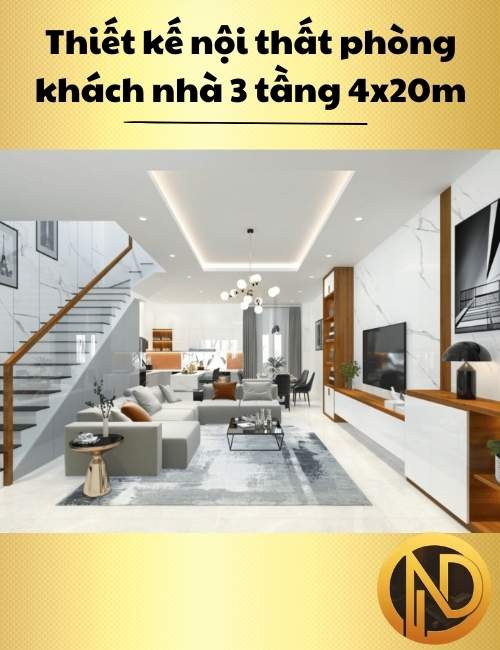 mẫu nhà phố 3 tầng 4x20m