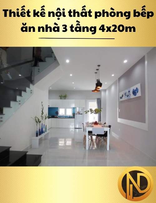 mẫu nhà phố 3 tầng 4x20m