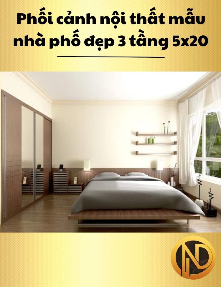 mẫu nhà phố đẹp 3 tầng 5x20 