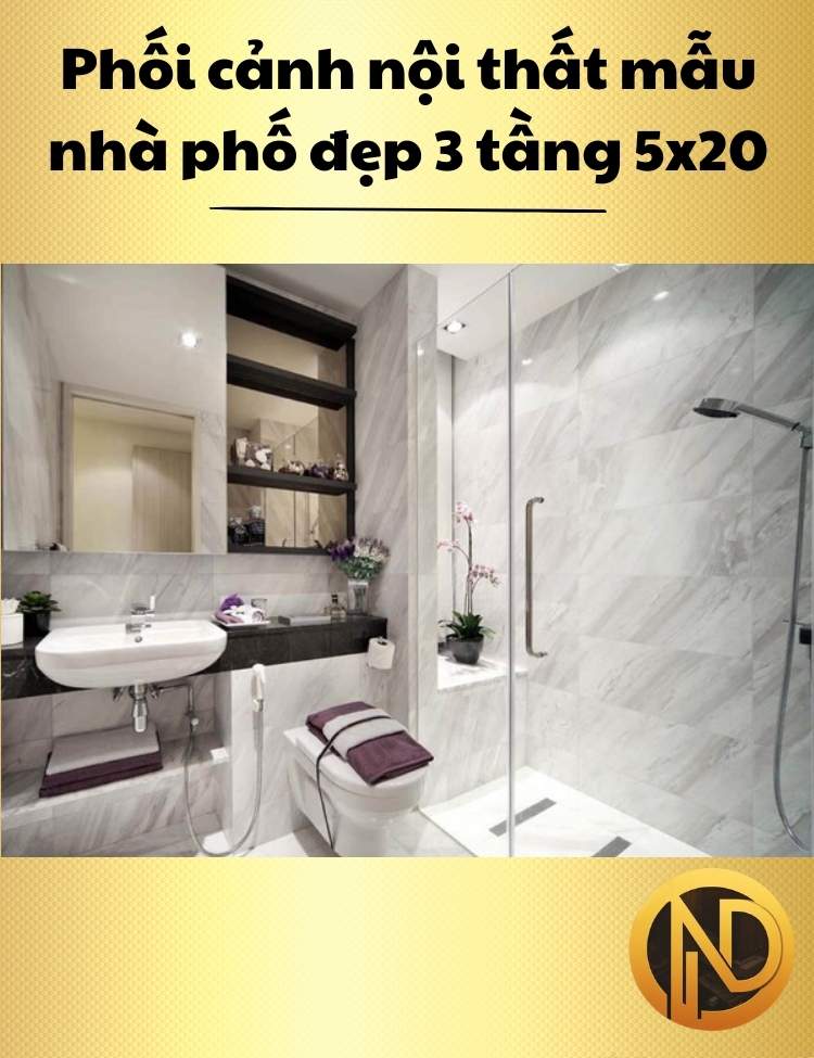 mẫu nhà phố đẹp 3 tầng 5x20 