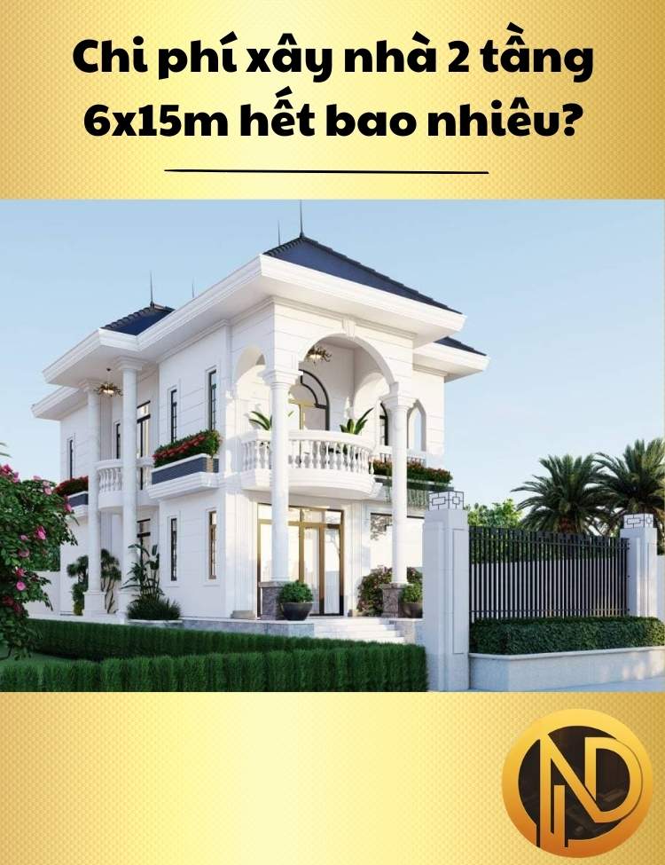 mẫu thiết kế nhà 2 tầng 6x15