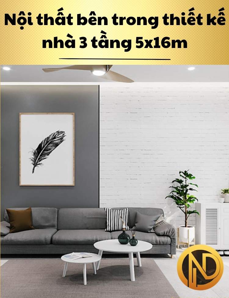 mẫu thiết kế nhà 3 tầng 5x16m