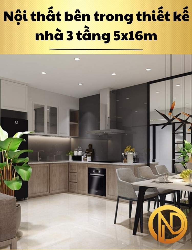 mẫu thiết kế nhà 3 tầng 5x16m